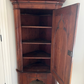 Antique Flambe Mahogany Corner Cabinet