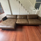 Franka Leather Sofa with Chaise