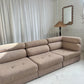 Vintage Pink/Beige Boucle Modular Sofa Set