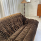 Restored Vintage Chocolate Velvet Sofa