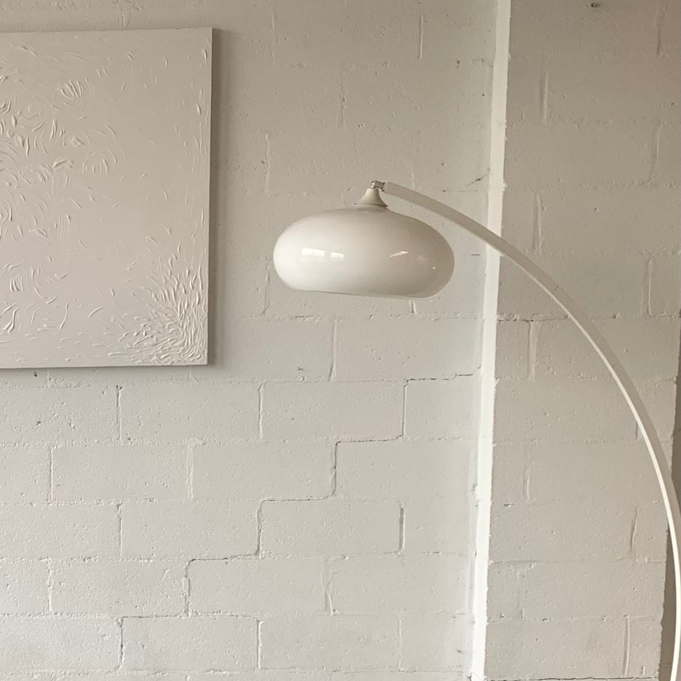 Vintage Danish Floor Lamp With Slate Base