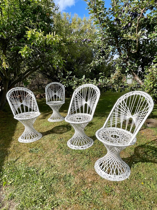 Set of Four Vintage Russell Woodard Spun Fibreglass Chairs