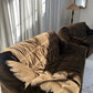 Restored Vintage Chocolate Velvet Sofa