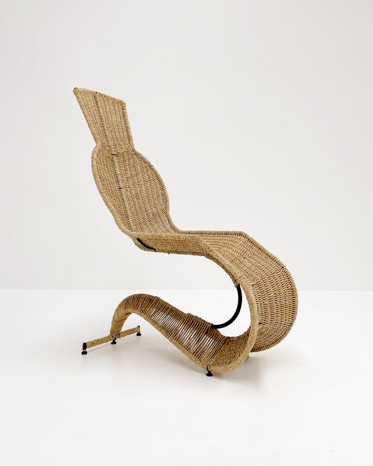 Tom Dixon “Bolide” Woven Seagrass Chair