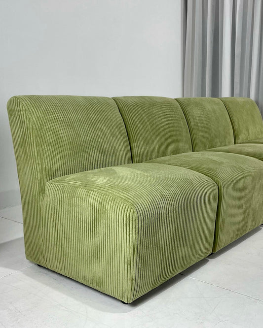 - Green Corduroy Lounge Chair - Four Available