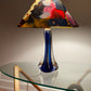 Cobalt Blue Glass Table Lamp with Shilo Engelbrecht Lamp Shade