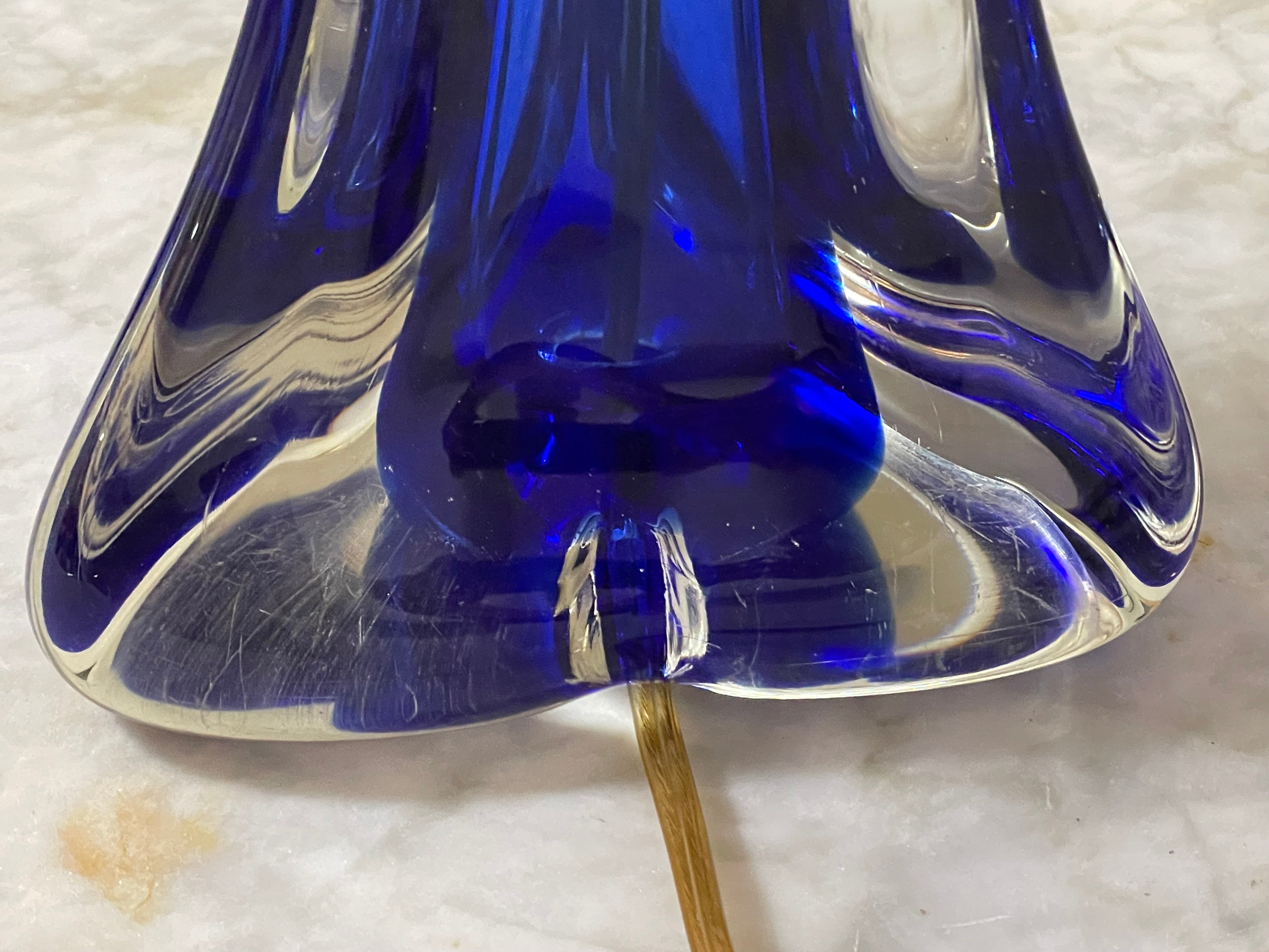 Cobalt blue store glass lamp shades