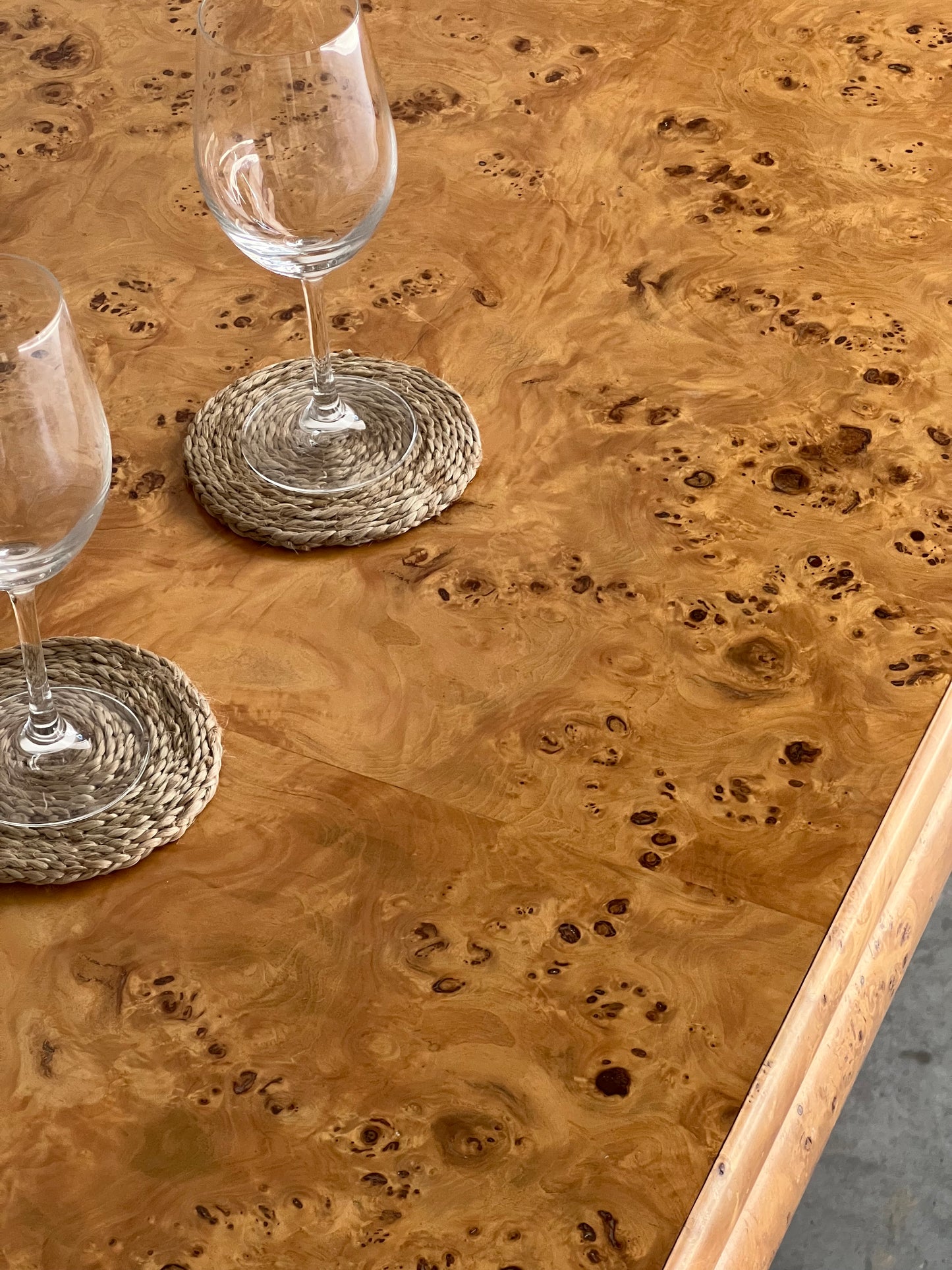 - Vintage Maple Burl Table