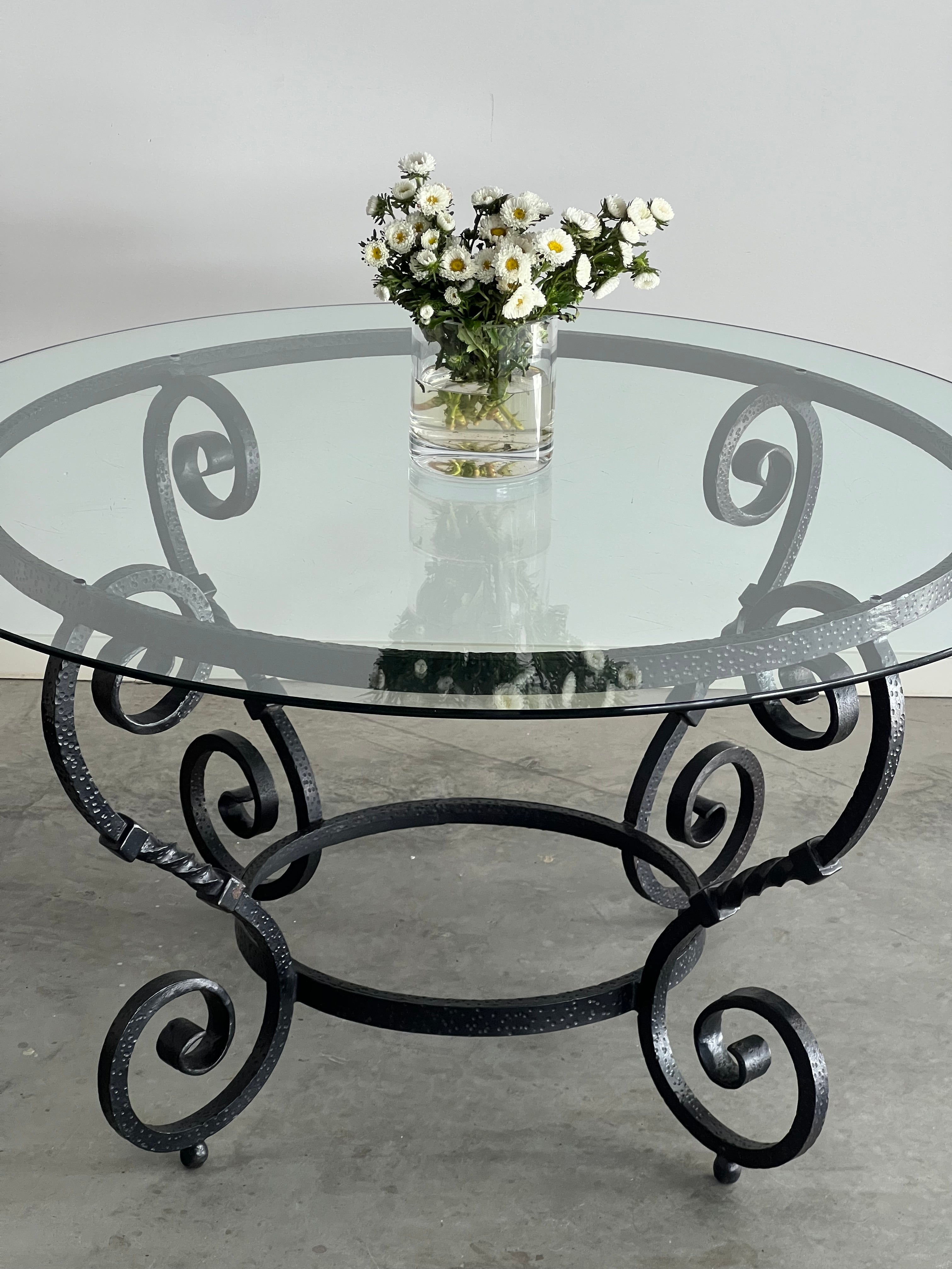 Wrought iron shop round table