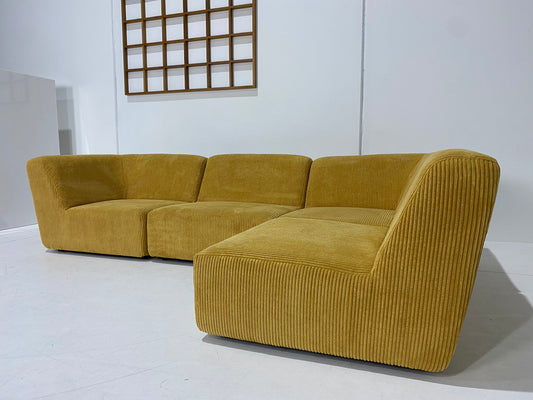 Custom - Gold Jumbo Corduroy Modular Sofa