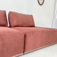 - Two Piece Large Jumbo Corduroy Woodrose Modular Sofa