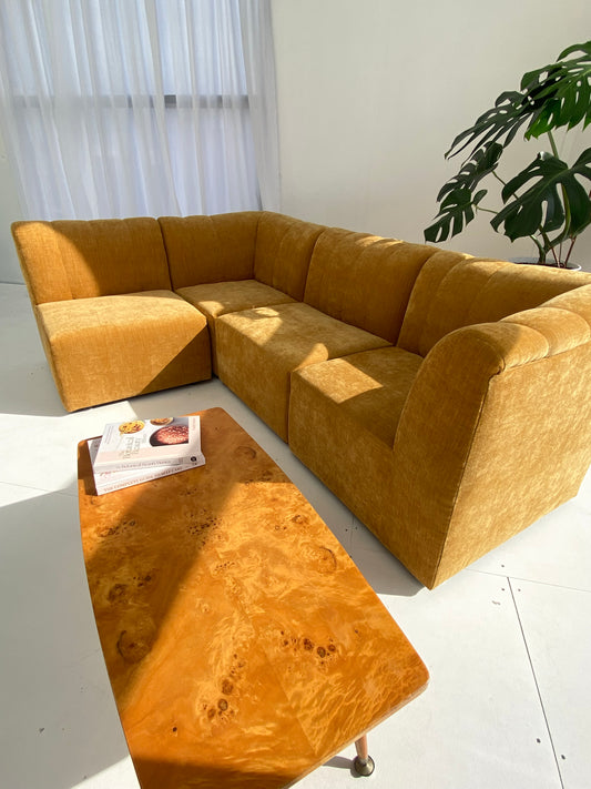 Four Piece Mustard Modular Sofa Set