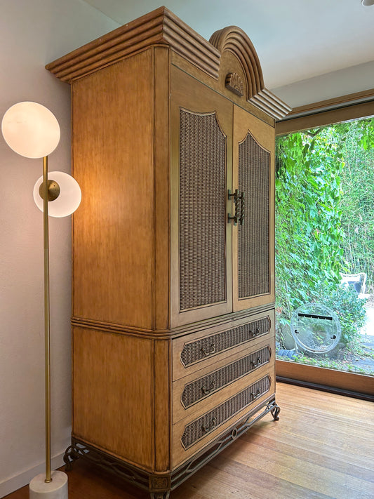 - Timber & Wicker Armoire