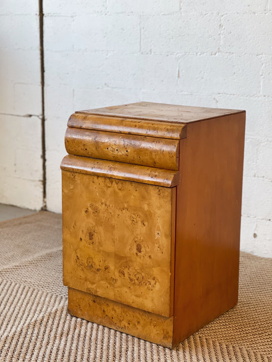 Burl Bedside Table