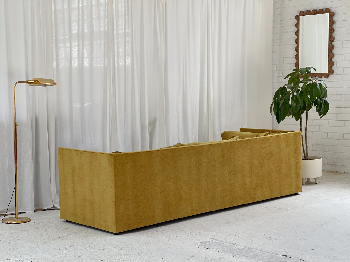 Yellow Velvet Vintage FLER Sofa