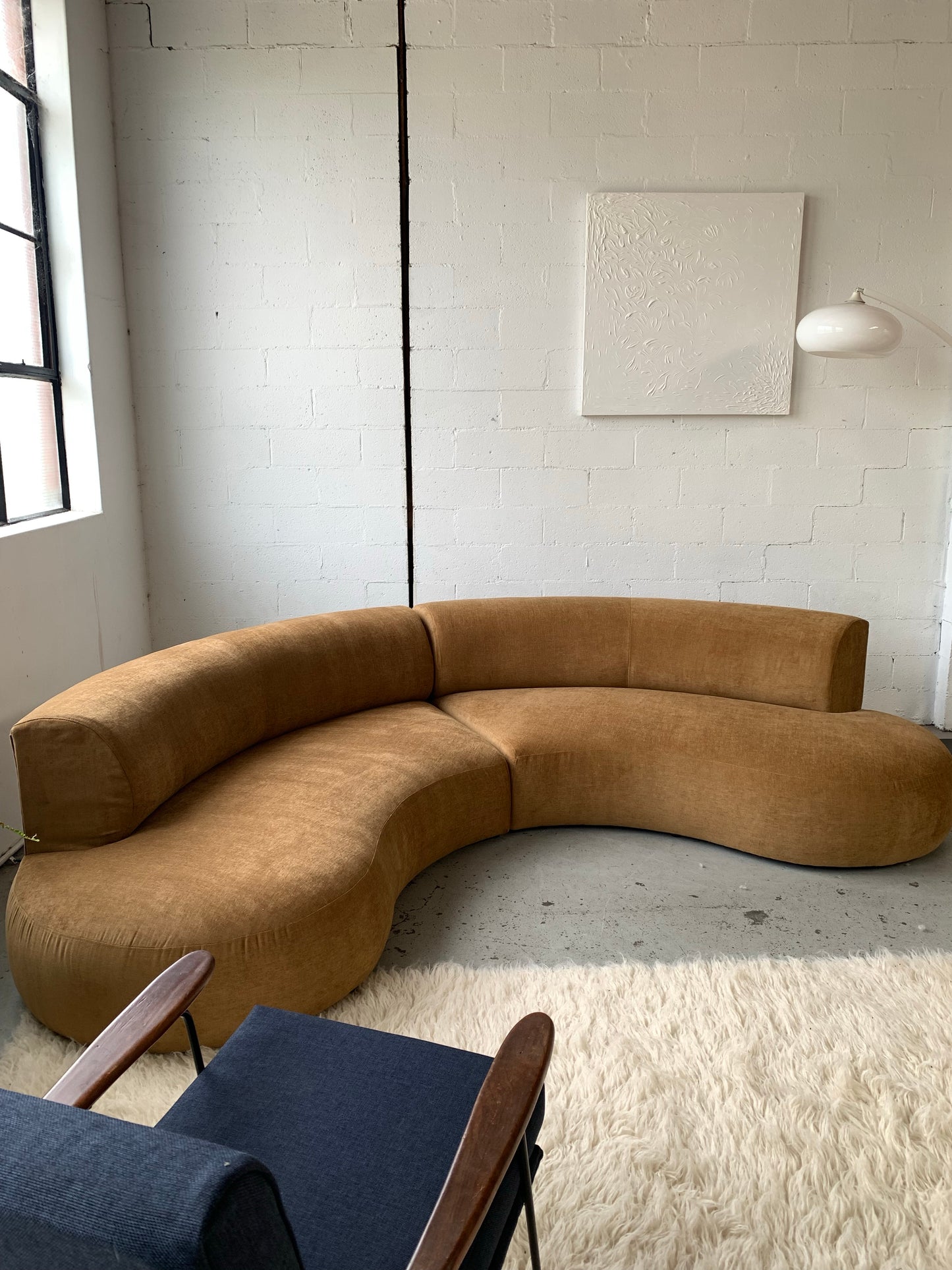 Bespoke Caramel Velvet Modular Sofa