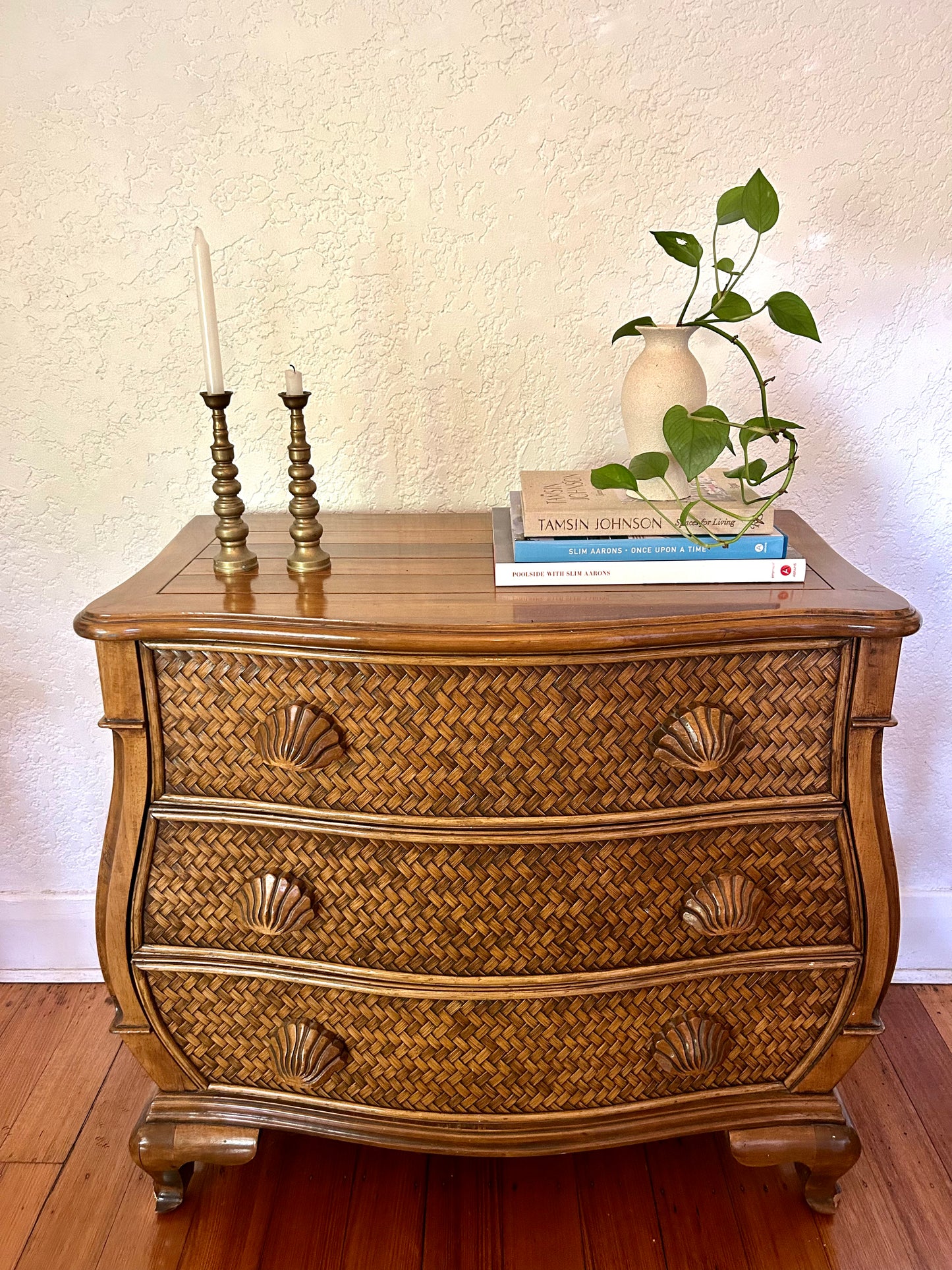 - Woven Curved Chest of Drawers