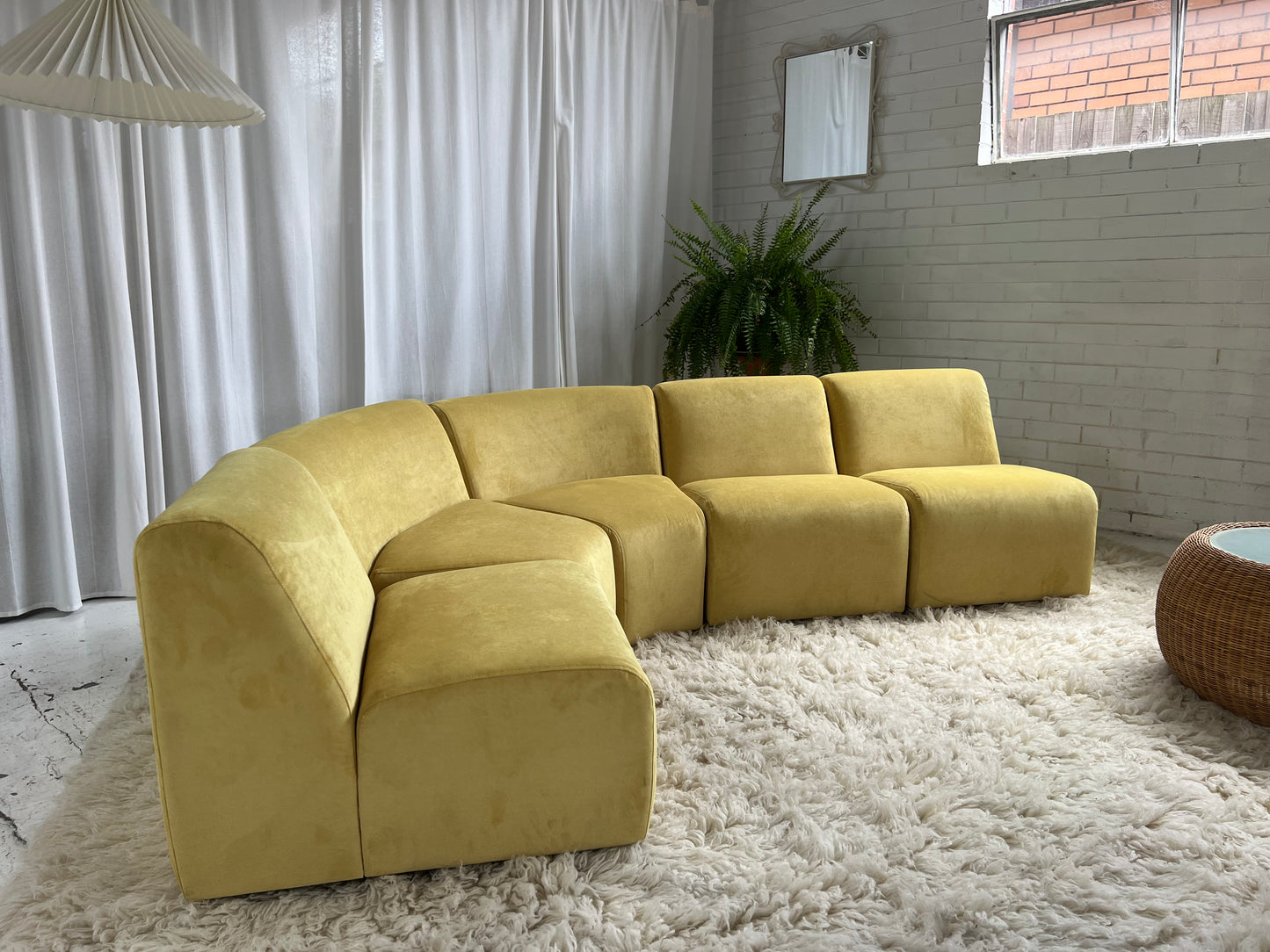 = Bespoke Yellow Modular Sofa