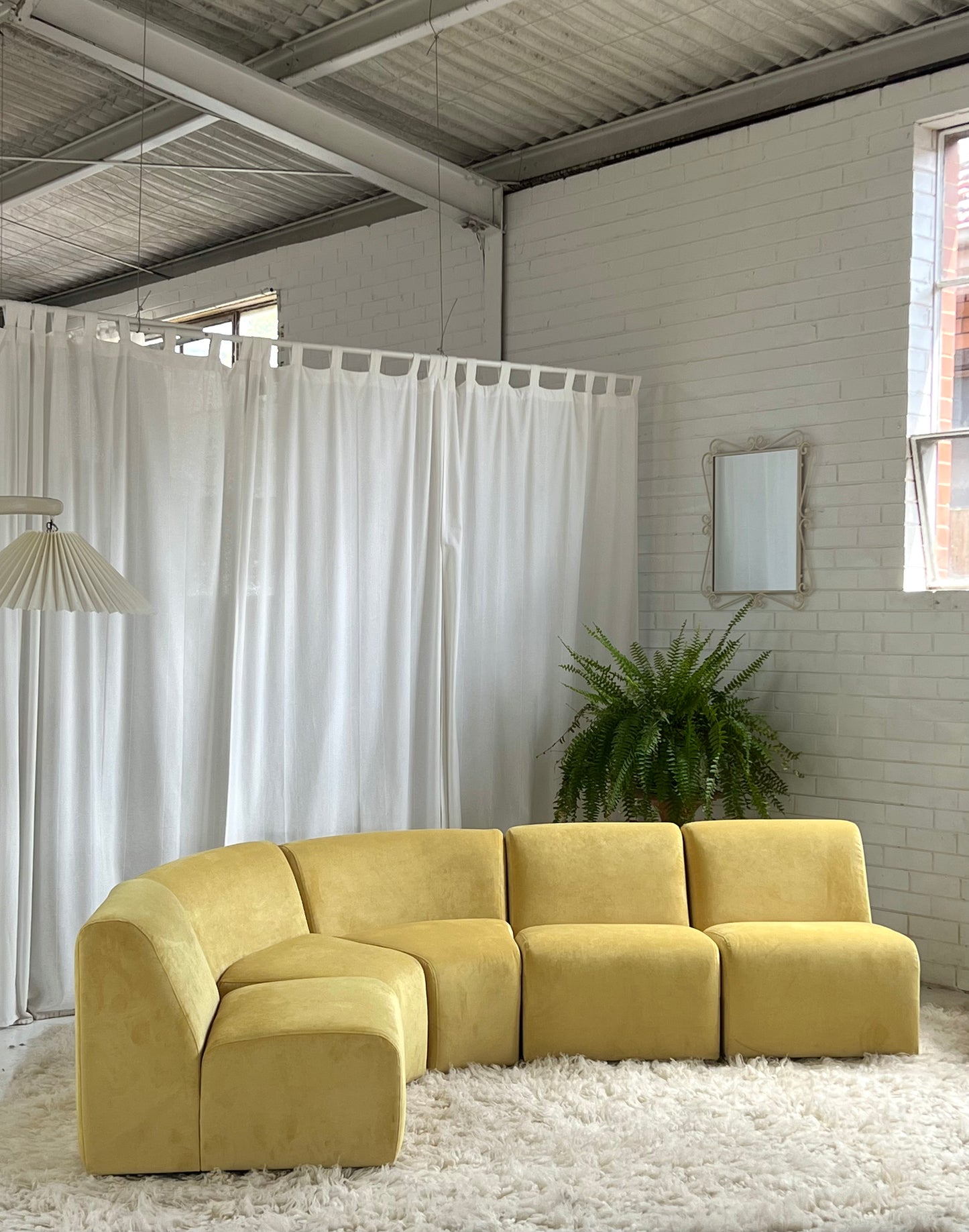 = Bespoke Yellow Modular Sofa