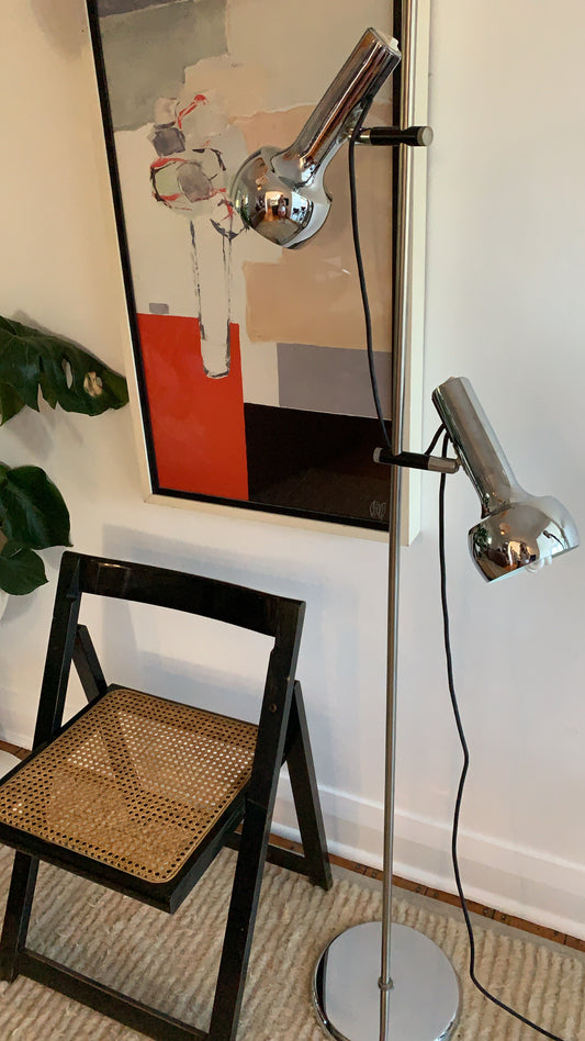 Vintage Oslo Twin Chrome Floor Lamp