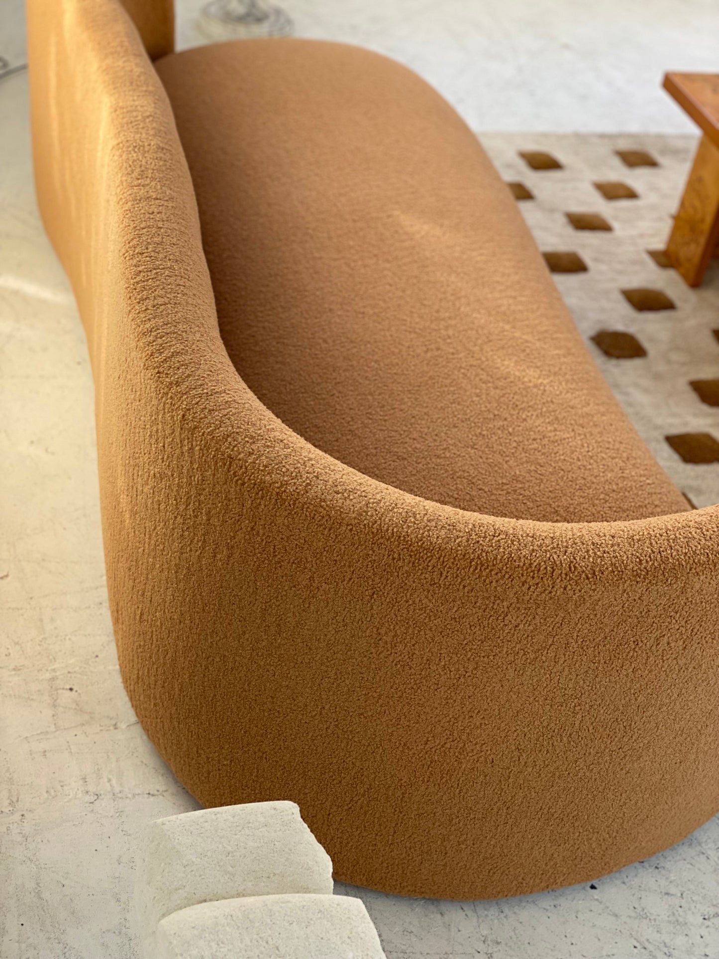 Chubby Caramel Curvy Sofa