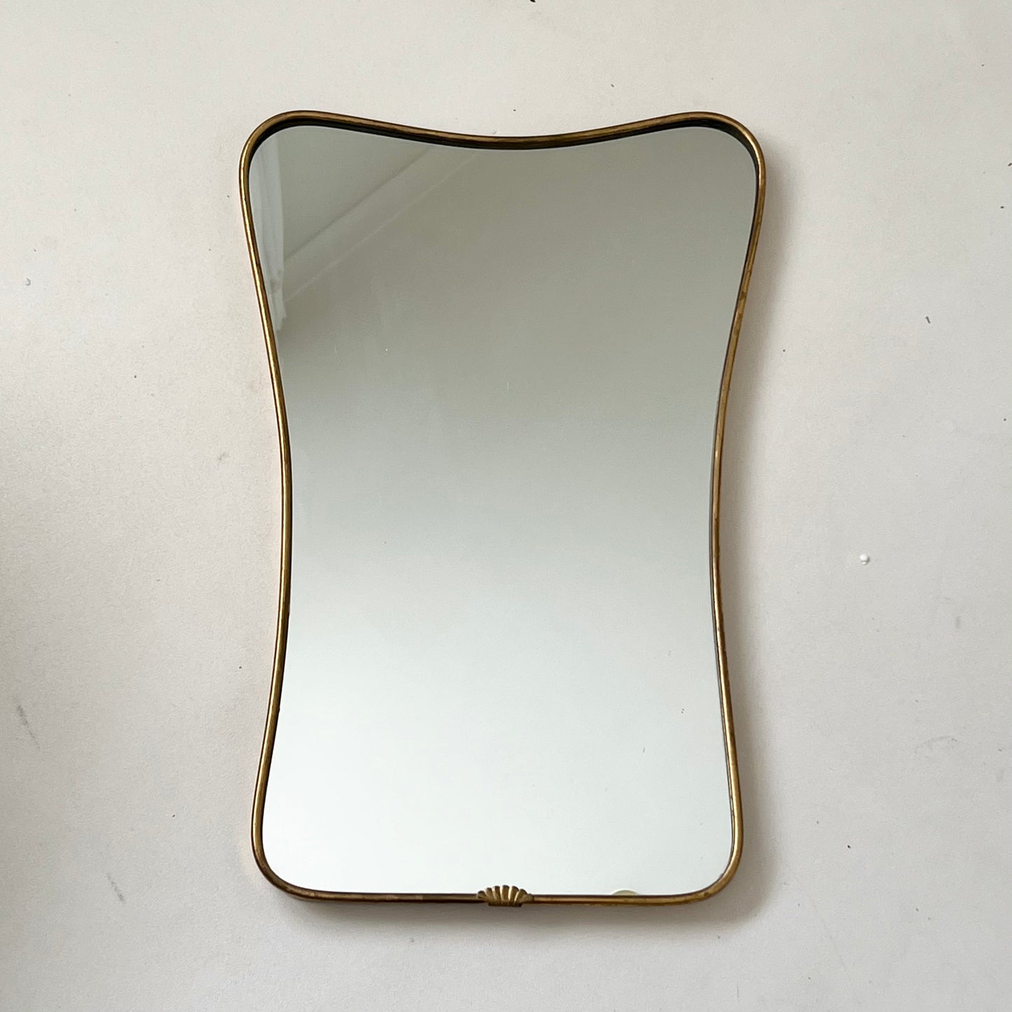 1950s Italian Brass Mirror - “Biscotto” – Curated Spaces
