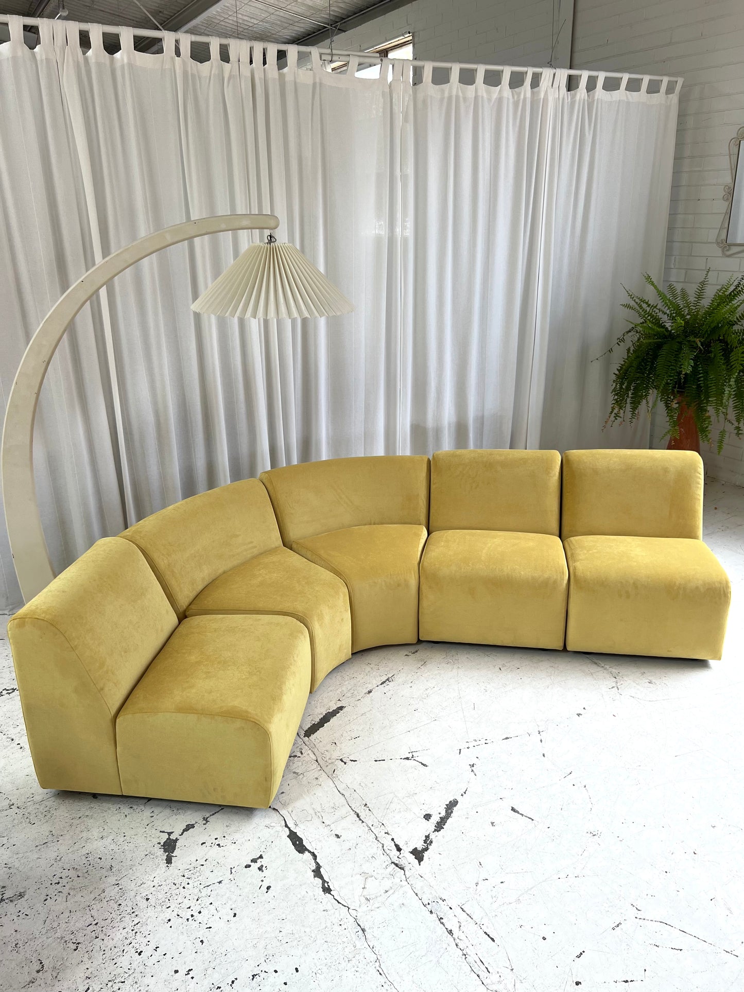 = Bespoke Yellow Modular Sofa