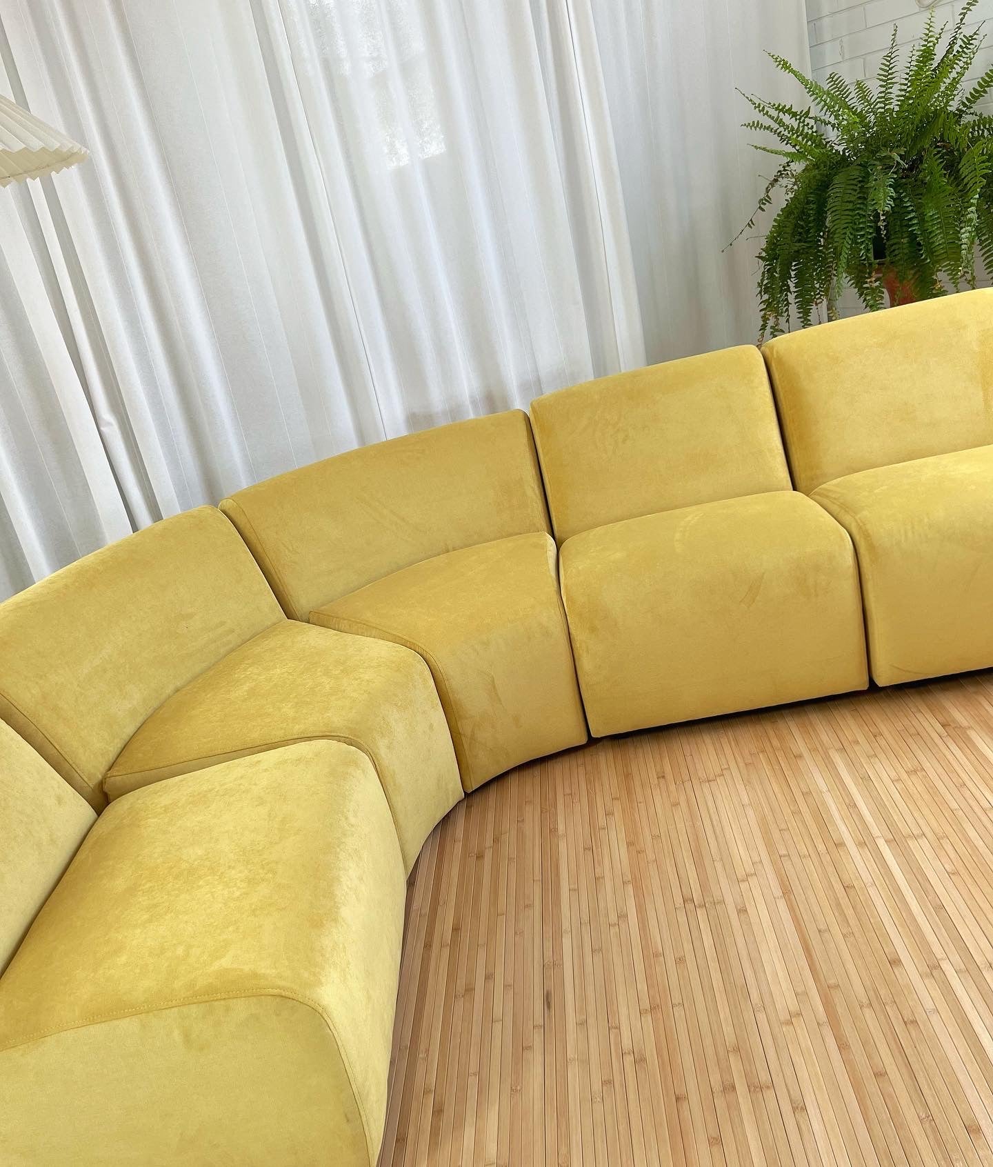 = Bespoke Yellow Modular Sofa