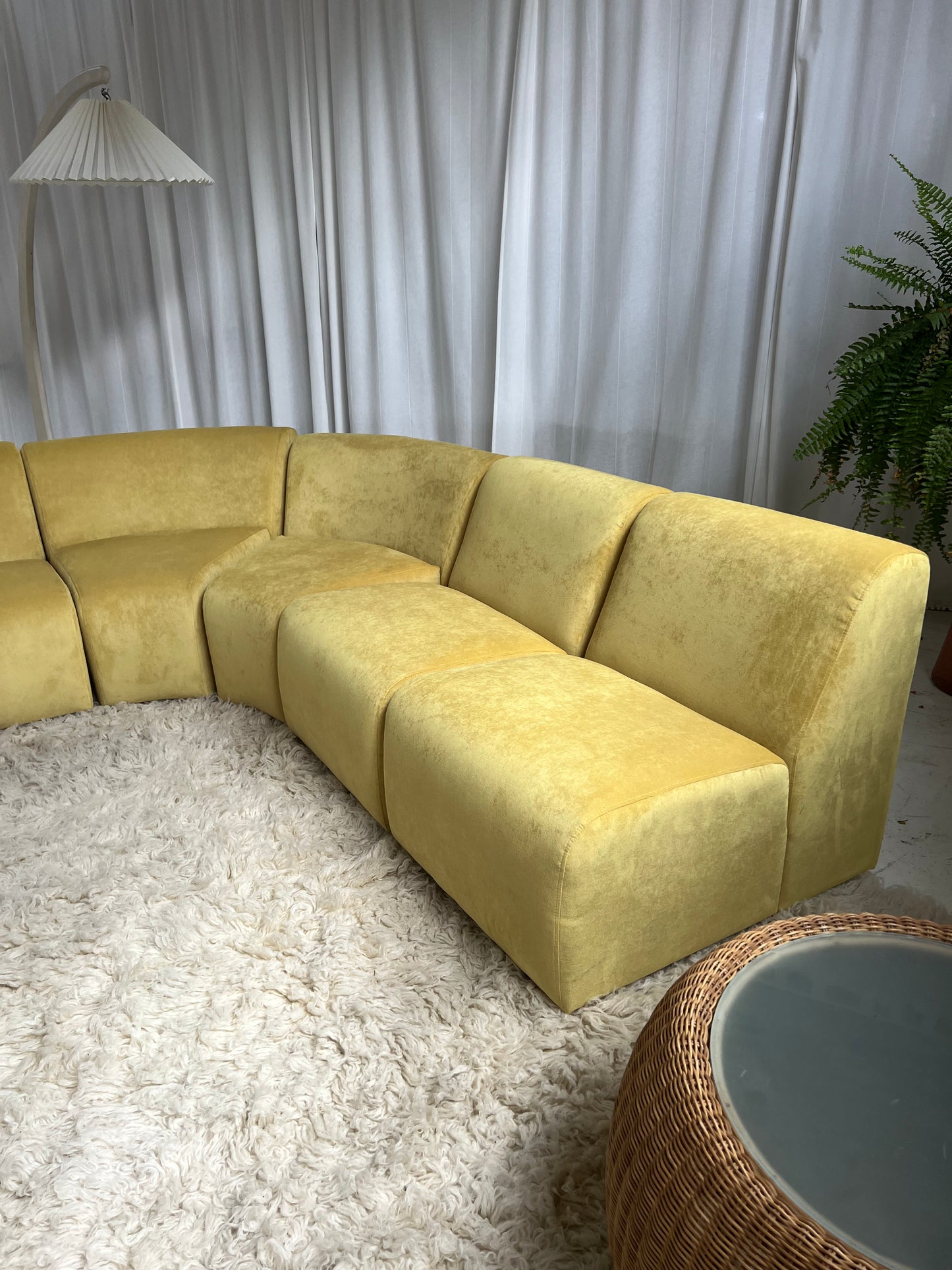 = Bespoke Yellow Modular Sofa