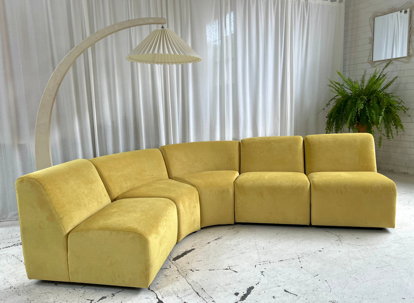 = Bespoke Yellow Modular Sofa