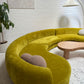 - Bespoke Large Chartreuse Velvet Curved Modular Sofa