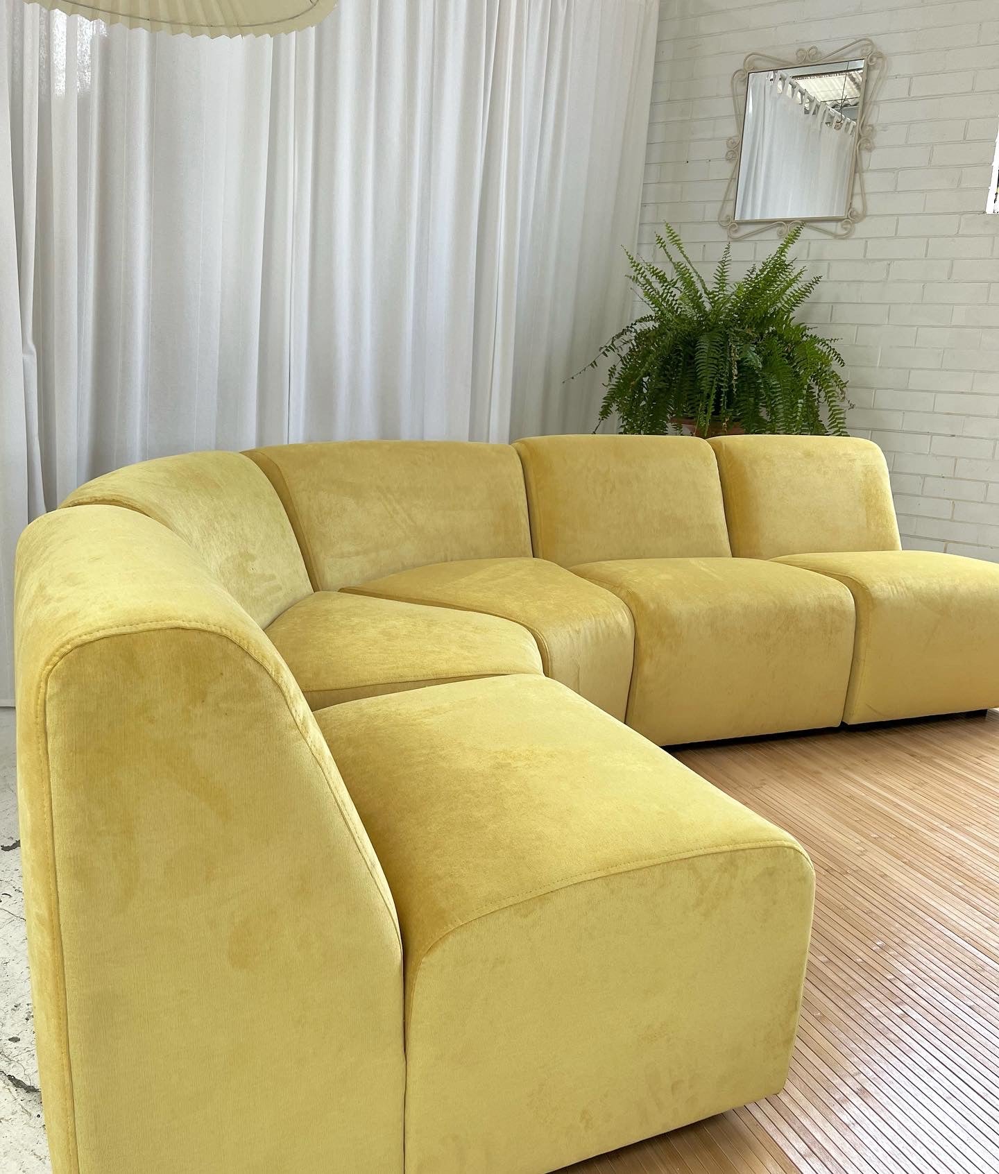 = Bespoke Yellow Modular Sofa