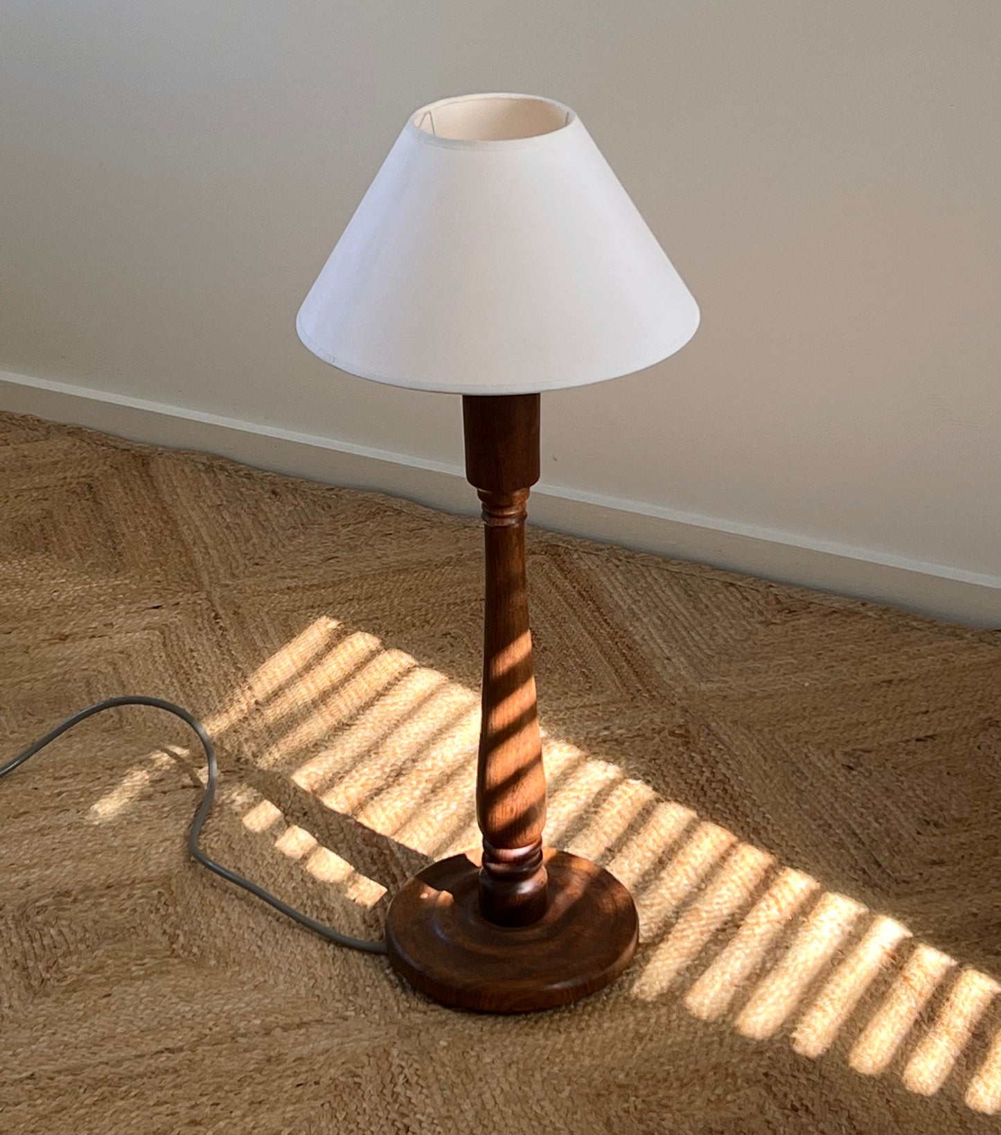 - Vintage Turned Wood Lamp