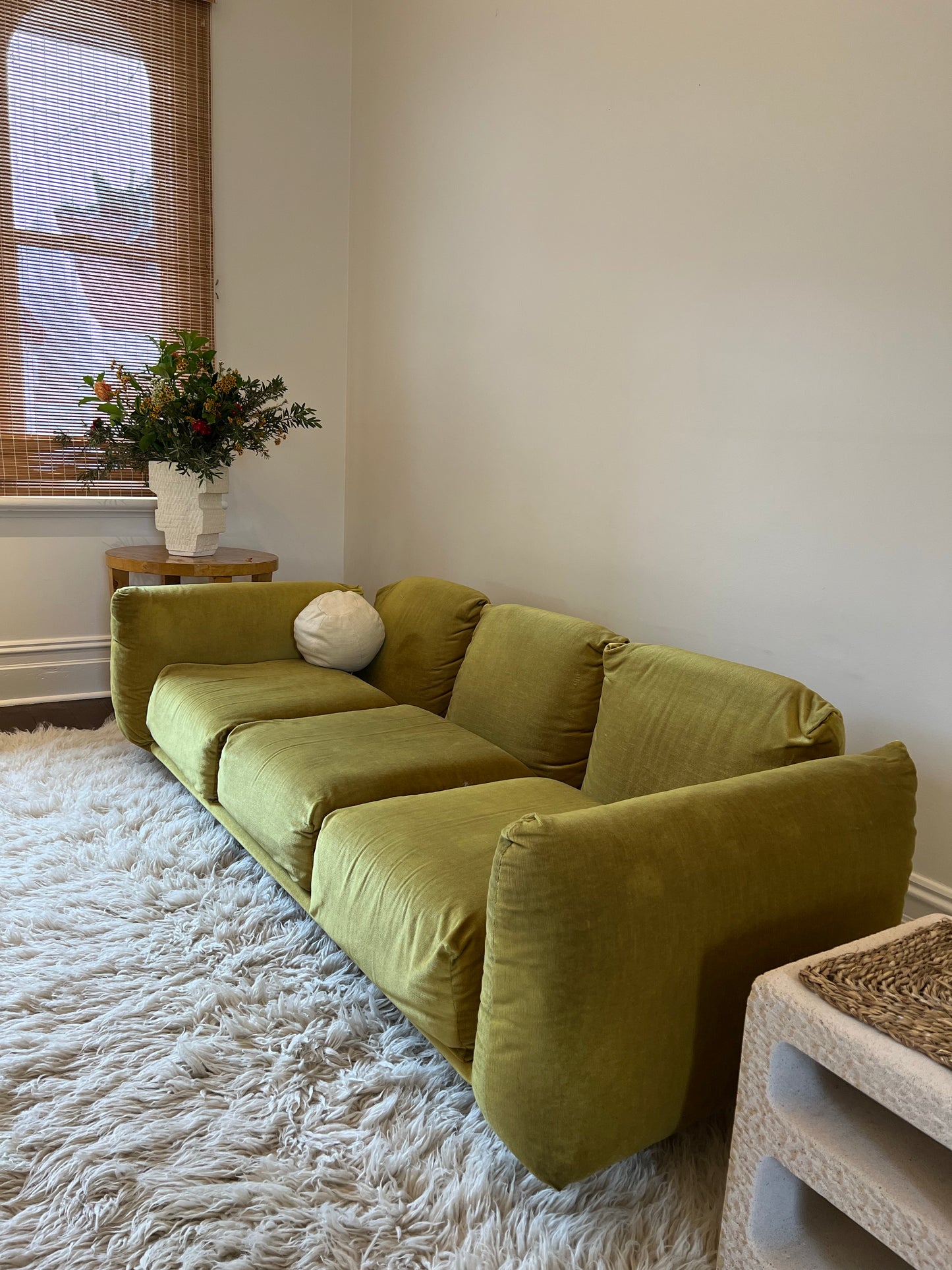 Incredible Chartreuse Velvet Sofa