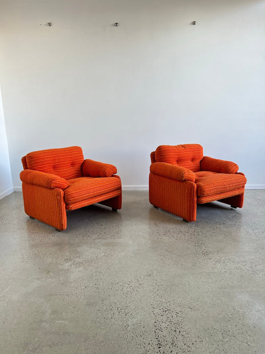 Coronado Lounge Armchairs by Tobia Scarpa for C&B Italia 1970s - Two Available