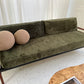 - Green Velvet Mid Century Sofa