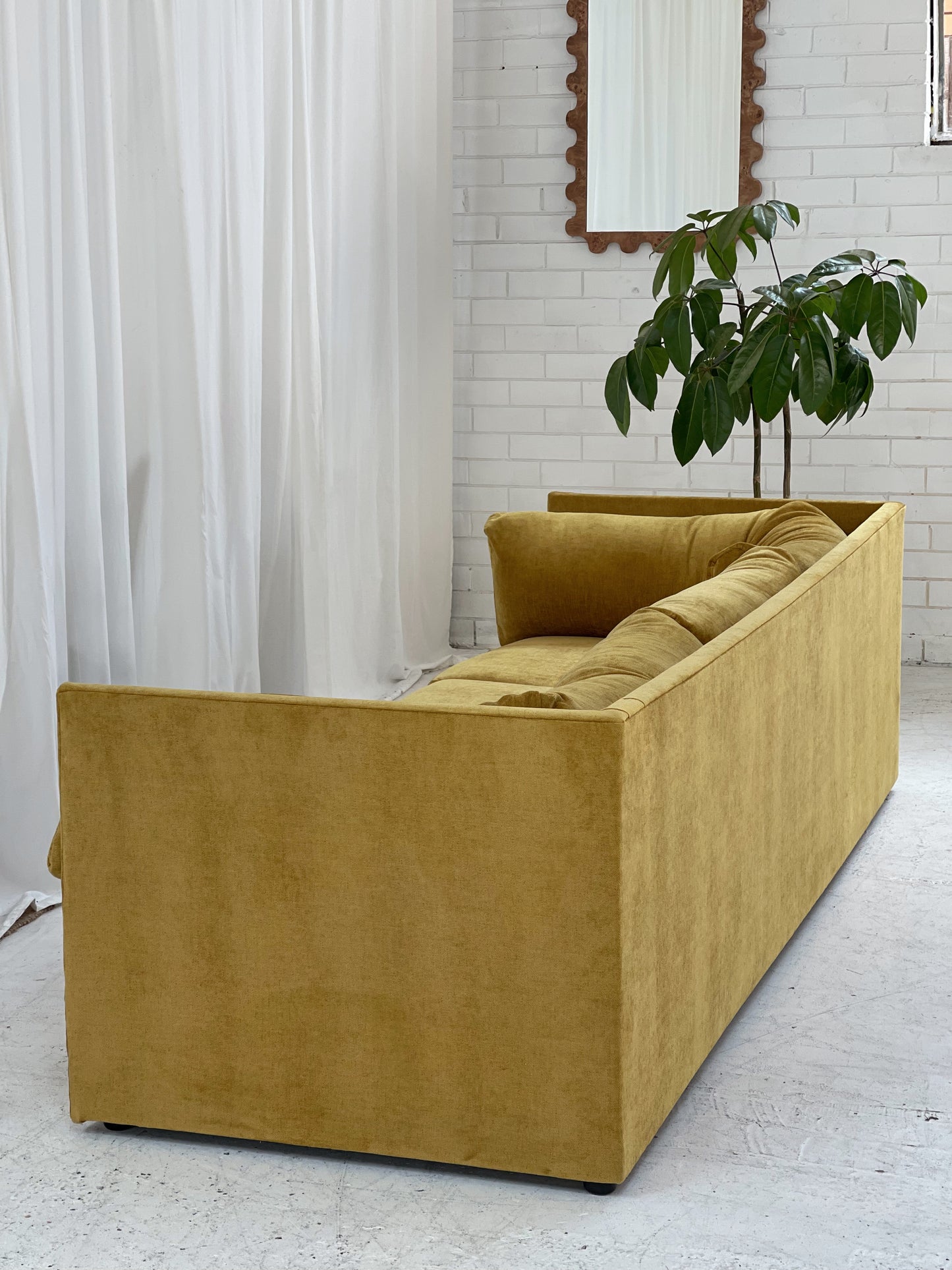 Yellow Velvet Vintage FLER Sofa