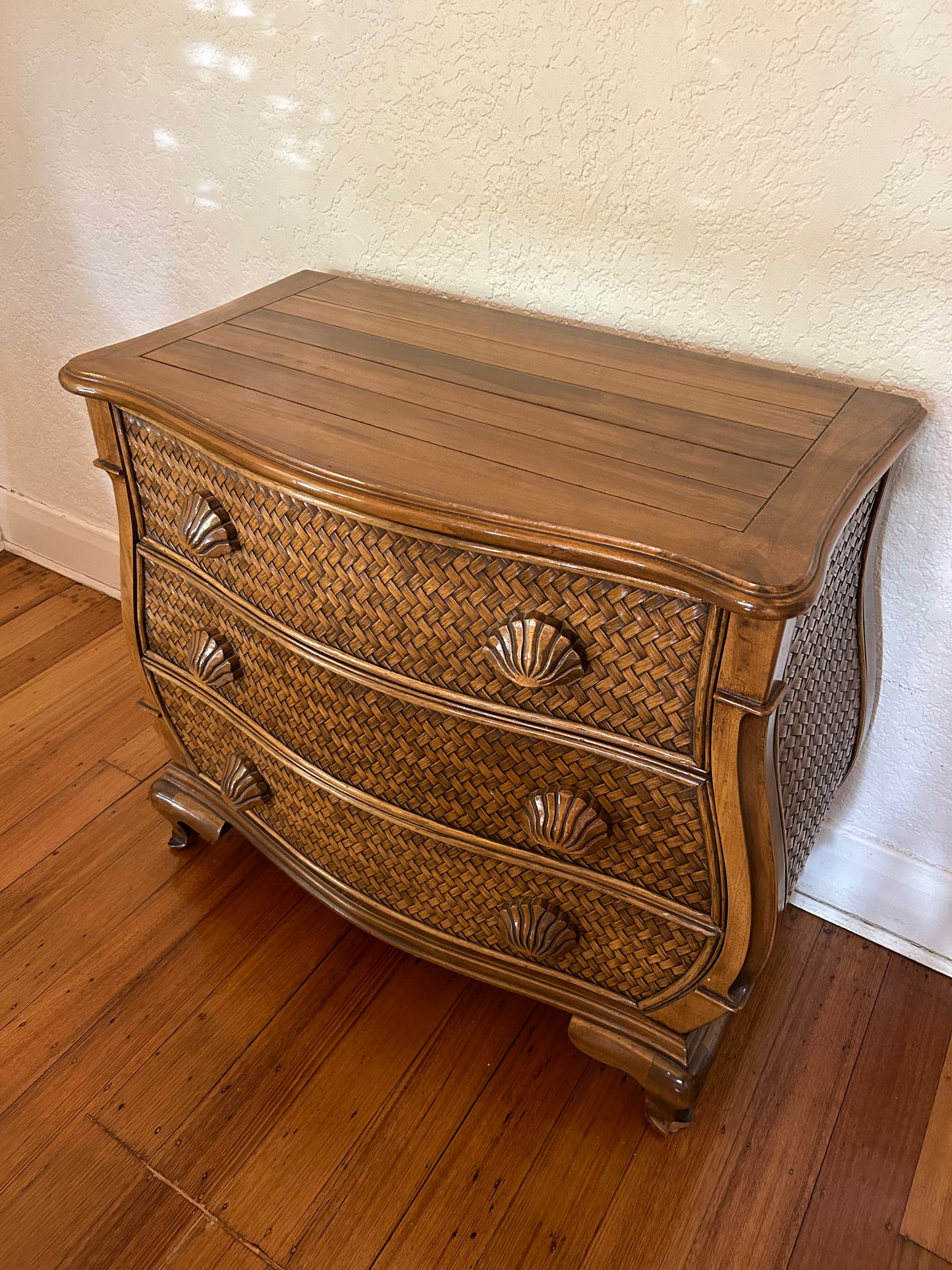 - Woven Curved Chest of Drawers