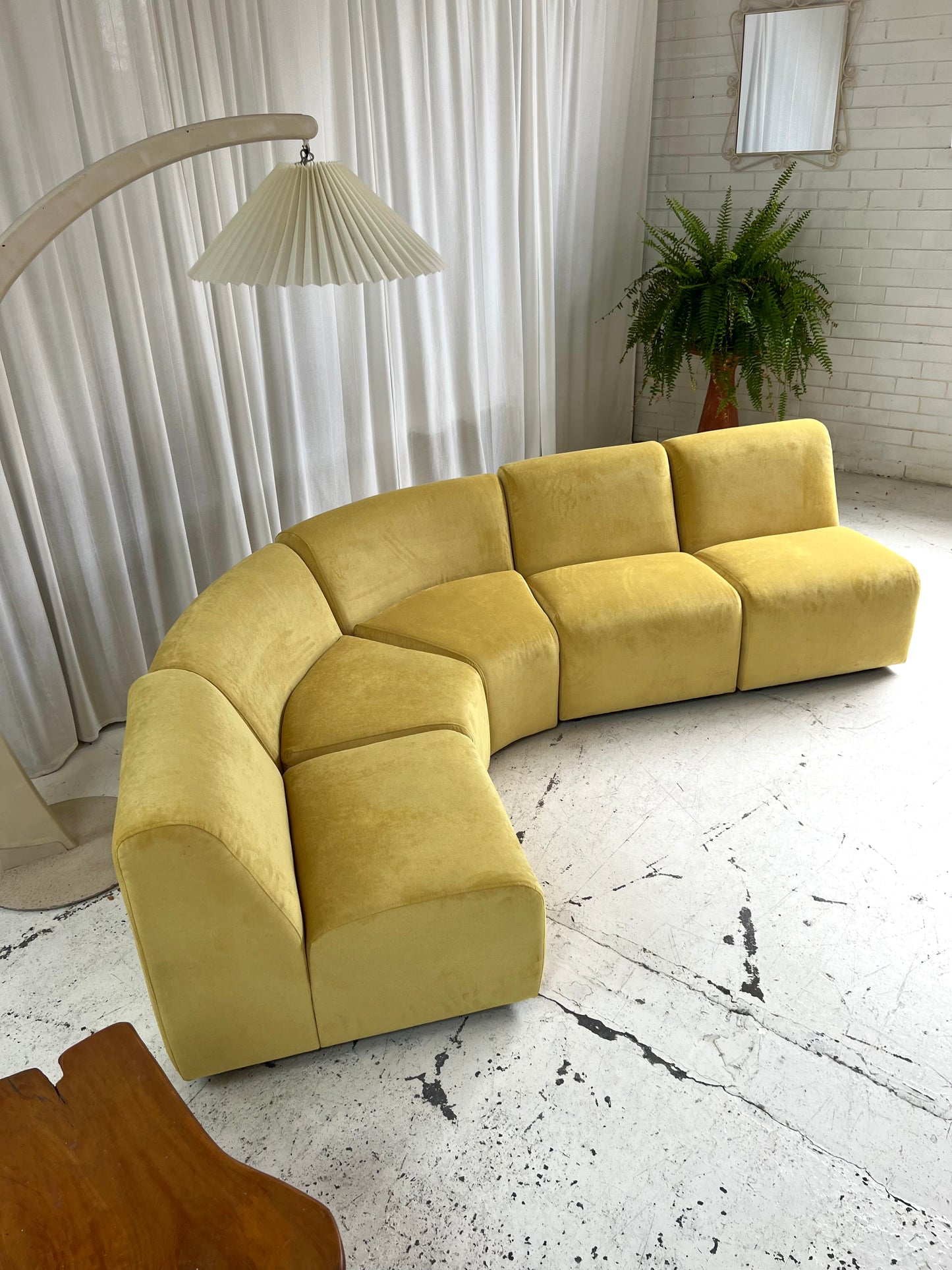 = Bespoke Yellow Modular Sofa