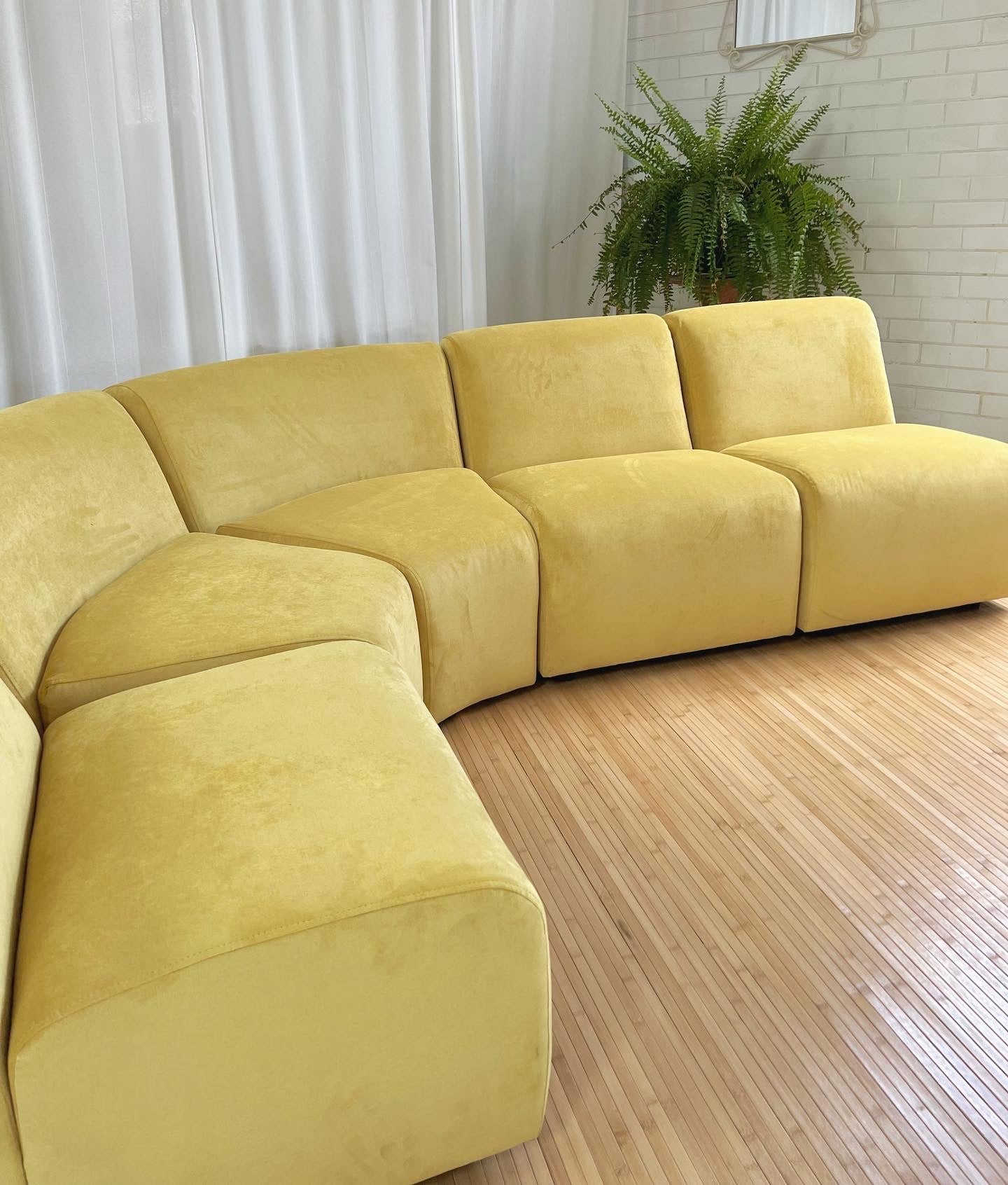 = Bespoke Yellow Modular Sofa