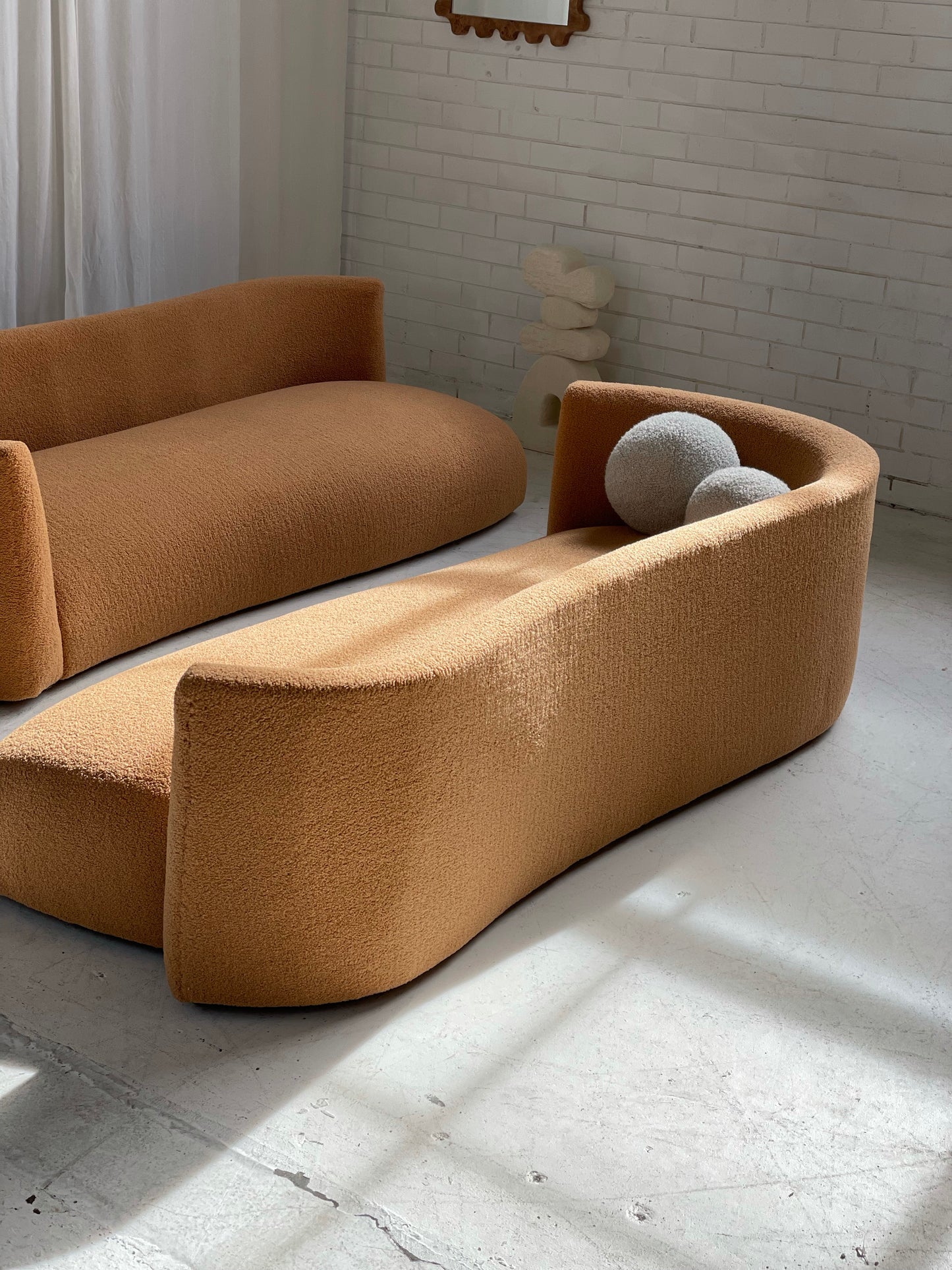 Chubby Caramel Curvy Sofa