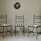 Six Refurbished Vintage French Iron Dining Chairs (Set)