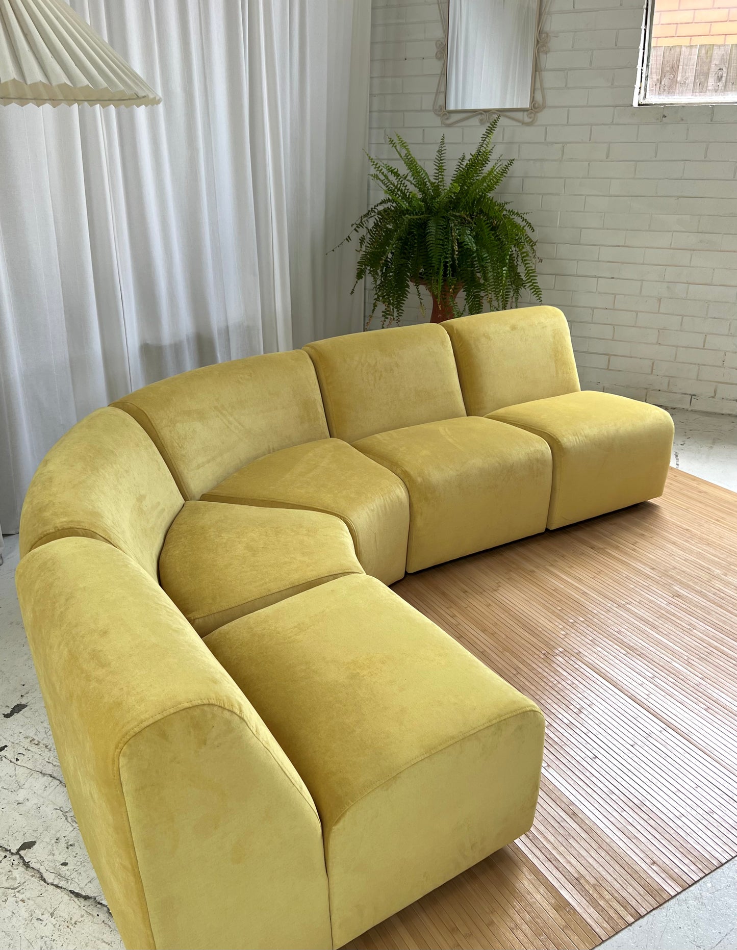 = Bespoke Yellow Modular Sofa