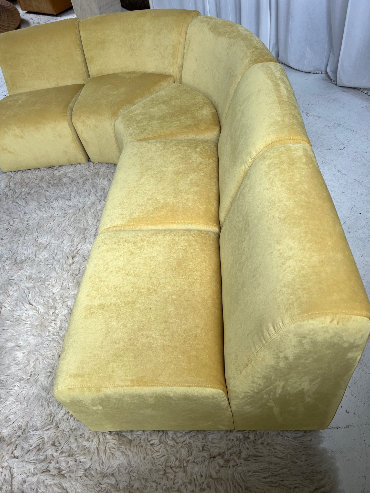 = Bespoke Yellow Modular Sofa