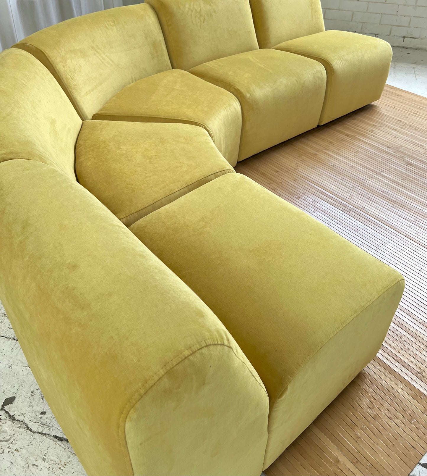 = Bespoke Yellow Modular Sofa