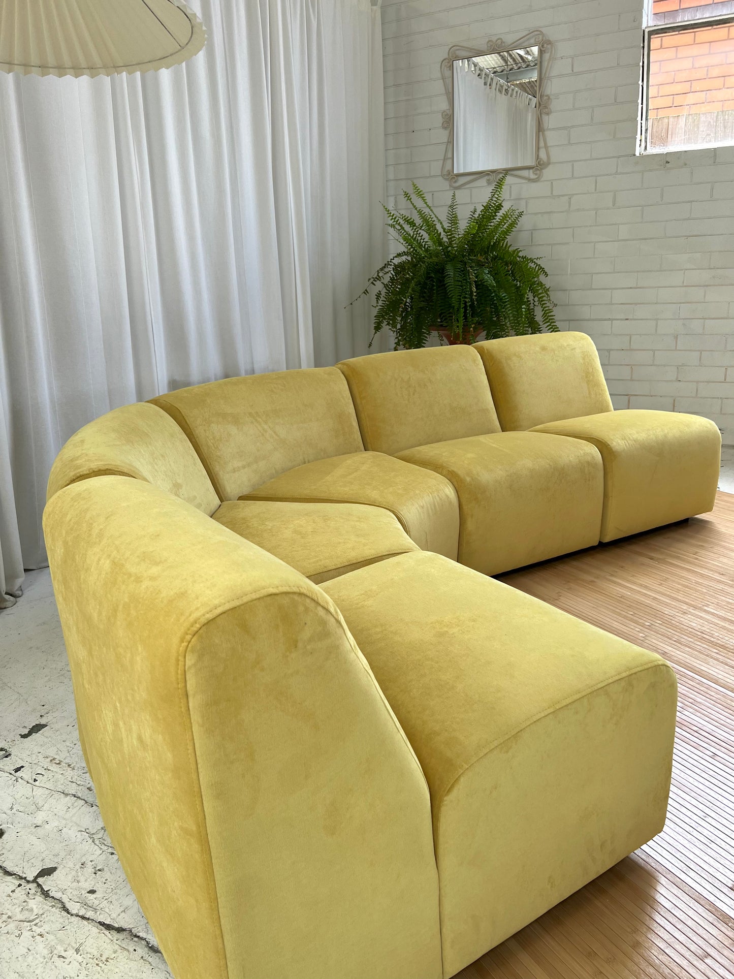 = Bespoke Yellow Modular Sofa