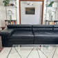 Black Leather Modular 'Erasmo' Sofa designed by Afra & Tobia Scarpa for B&B Italia