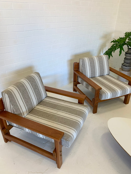 Striped Parker Armchairs