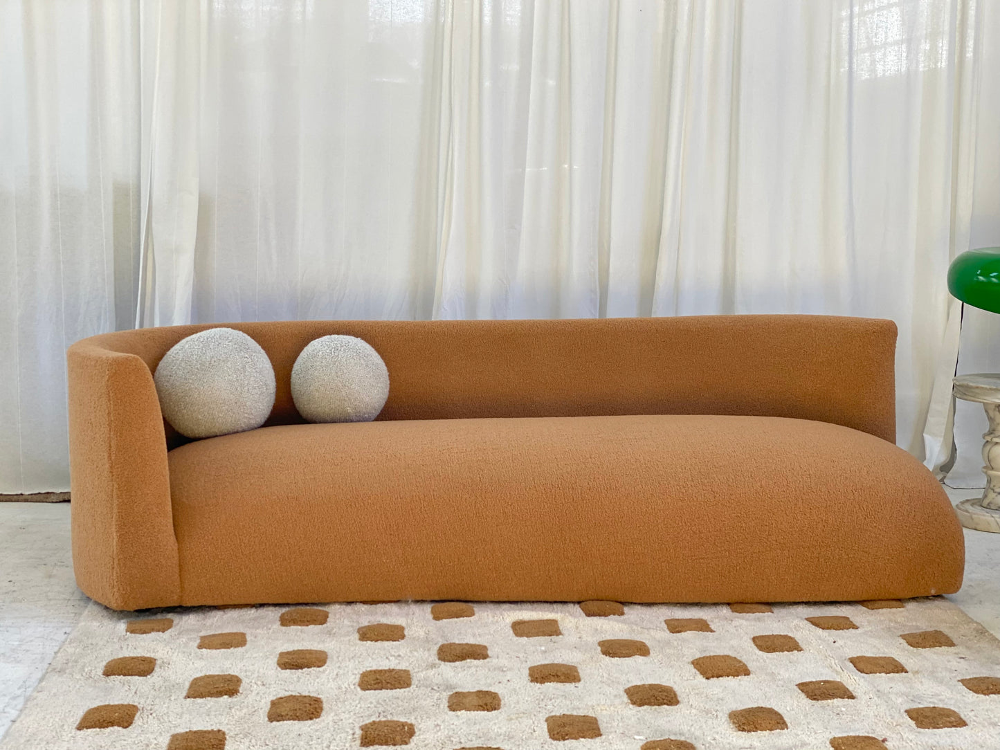 Chubby Caramel Curvy Sofa