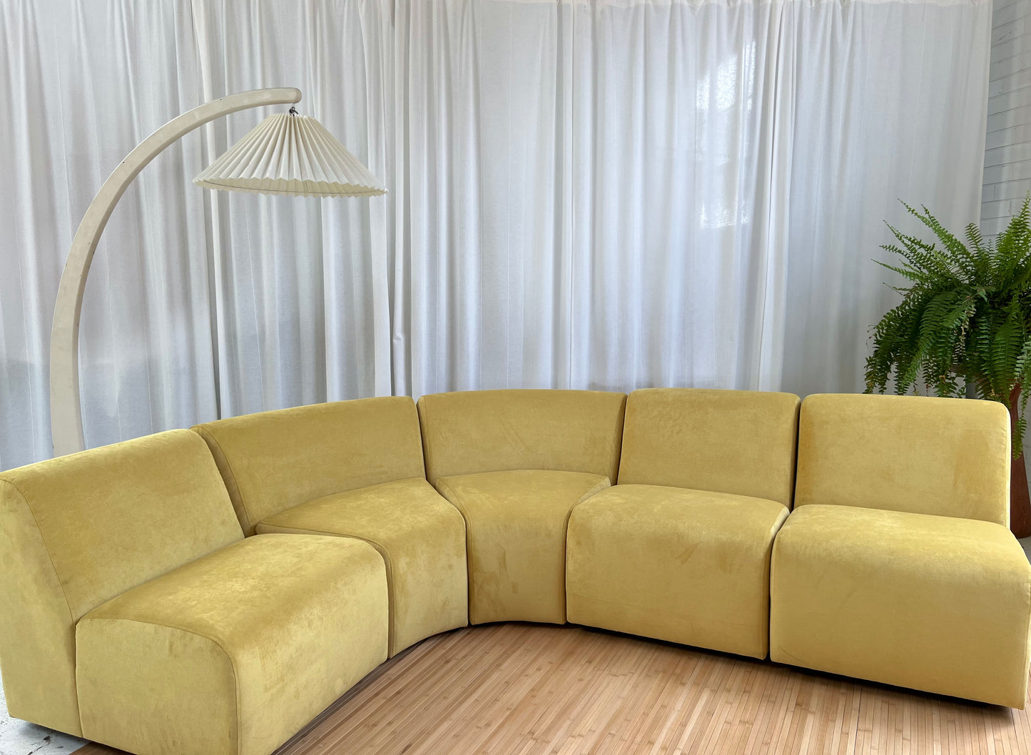 = Bespoke Yellow Modular Sofa